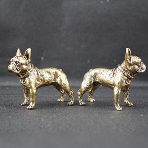 Figura de Bulldog Francés de Latón, Adorno de Metal Sólido, Decoración Coleccionable, Estatua de Animal - Product Image 3