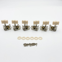 Double Hole Steel Column Guitar Tuning Pegs Single String Open Flower Shaped Bridge Popular Instrument Replacement Parts