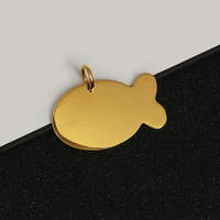 Personnalisé En Acier Inoxydable Chat En Forme De Poisson Conception Pendentif Anti-Perte Pet Tag pour Chien pour la Fabrication De Bijoux DIY Mode Pendentifs Charmes
