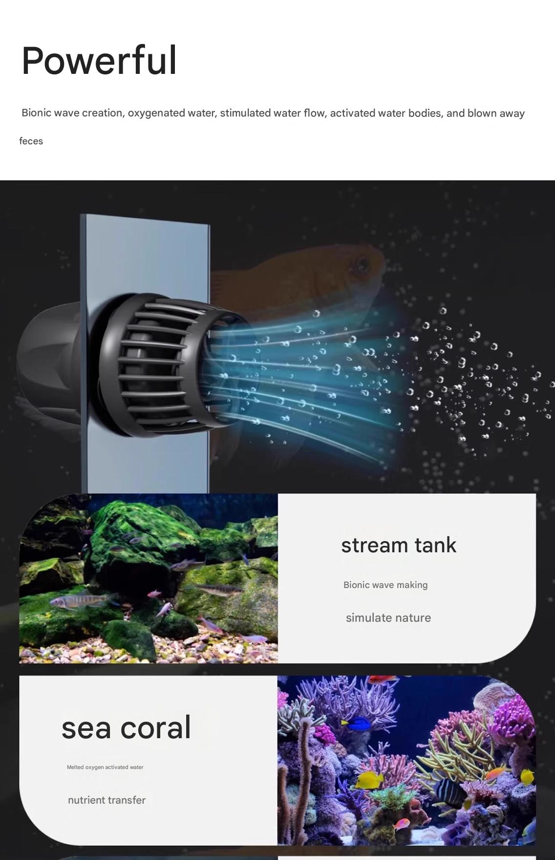 Jecod DMP Series Bluetooth Aquarium Wavemaker Pump for Freshwater