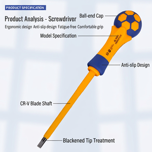 Electrician <b>Screwdriver</b> Set 20-40Pcs Cross Flat Head Insulated Industrial Grade Matte Finish PP Handle Anti-Slip Texture - Product Image 4
