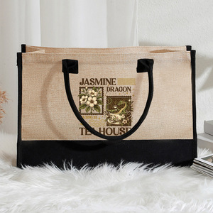 Sac de plage en toile personnalisable avec motif Jasmine <span class=keywords><strong>Dragon</strong></span> Tea <span class=keywords><strong>House</strong></span>, grand format, cadeau monogrammé pour - Product Image 4