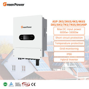 <span class=keywords><strong>GreenPower</strong></span> IP66 3KW 3,6 KW 4,4 KW 5KW 5,5 Kw 6kw 7,6 kw 7,7 kw 8kw onduleur solaire hybride à onde sinusoïdale pure avec contrôleur MPPT - Product Image 1
