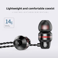 Écouteurs intra-auriculaires filaires en métal avec prise jack 3,5 mm, cordon de 1,2 m, micro et commandes intégrées