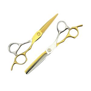 Ciseaux à cheveux dorés de 6 pouces en acier inoxydable, ciseaux professionnels pour stylistes, pour usage esthétique, pour droitiers - Product Image 5