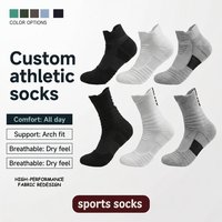 Chaussettes de sport en coton pour le printemps, épaisses, anti-odeur, à séchage rapide, pour le basketball et la course à pied