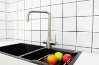 Robinet d'eau chaude et froide de cuisine en acier inoxydable commercial avec robinet d'eau mitigeur à osmose inverse 3 pouces