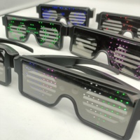 Lunettes de soleil à obturateur lumineuses à led colorées El Wire Neon Lunettes de fête à led pour le festival