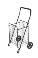 Chariot de magasinage pliable portable sur mesure de 30 kg pour les supermarchés, pour un usage domestique, avec support en plaque de fer au fond