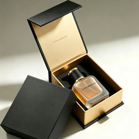 Emballage de parfum de luxe, flacon de parfum en verre épais givré de 30 ml, 50 ml, 100 ml avec boîte cadeau magnétique, insert en EVA, impression personnalisée