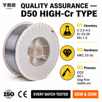 Fil de soudage pour revêtement D50, fil fourré à haute teneur en chrome pour fonte, soudé sous gaz CO2, HRC 53 56, résistant à l'usure pour surface.