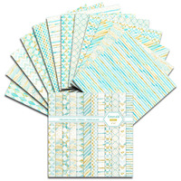 24 feuilles de papier cartonné à motifs pour journal artisanal, 6 x 6 pouces, impression offset, papier pour scrapbooking, thème nature