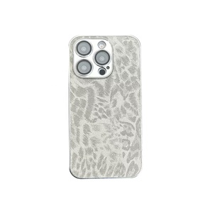 Custodia per PC leopardo placcato di lusso per <span class=keywords><strong>iPhone</strong></span> 16 15 <span class=keywords><strong>14</strong></span> <span class=keywords><strong>Plus</strong></span> 13 12 11 Pro Max protezione per lenti antiurto Cover morbida Capa - Product Image 1