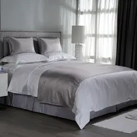 Jogo de cama egípcio 100% algodão, 400tc 3cm listras de cetim hotel colcha e lençol