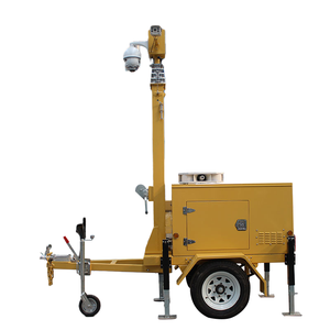 6m Telescoping Mast PTZ Dome CCTV Camera Mobile Surveillance <b>Box</b> <b>Trailer</b> with 150m IR Night Vision Waterproof 2x3TB HDD Storage - Product Image 1