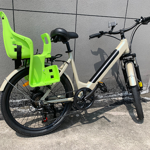 Vélo de ville électrique de 24 pouces pour femmes, vélo électrique de 36V et 350W, 2 roues motrices, présentoir de siège arrière pour bébé - Product Image 1