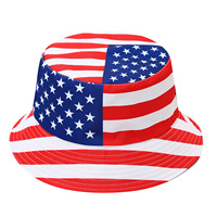 Chapeau Bob de Pêcheur pour Fans de Football Mondial 2026 – Drapeaux USA, Canada, Mexique