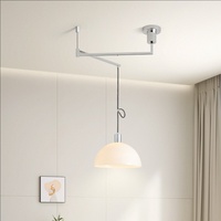 Lustre amovible rétro scandinave Bauhaus Simple Study Island Restaurant bar Swing Arm Lustre créatif télescopique