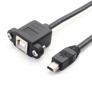 Prezzo di fabbrica USB B femmina con doppia vite a MINI USB maschio cavo di estensione dati per la ricarica rapida