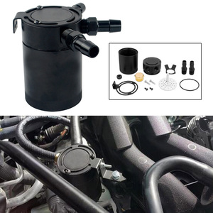 ถังดักไอน้ำมัน Poyracing ขนาด 38 มม. NPT แบบสองช่อง สำหรับอัพเกรดระบบระบายอากาศของเครื่องยนต์ - Product Image 2