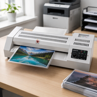 Laminateur thermique robuste Quanheng A3 à 4 rouleaux, utilisation à chaud et à froid, pour cartes d'identité, photos, documents