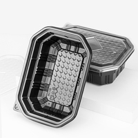 Contenants alimentaires jetables en plastique hermétiques pour la livraison et les restaurants, compatibles micro-ondes, capacité 34 oz, impression personnalisée