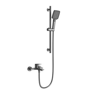 Juego de Ducha Portátil de Pared Color Gris Metálico Exclusivo para Comercio Transfronterizo, Barra Elevadora para Bañera Presurizada, Herrajes de Baño Sencillos - Product Image 2
