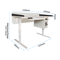 Bureau Ergonomique Intelligent, Flexible et Polyvalent pour Divers Environnements, Bureau Électrique à Hauteur Réglable avec Tiroirs