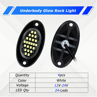 Luz LED Multicolor de 12V a Prueba de Agua, 24 LED 2835, para Chasis de Auto, SUV, ATV, UTV, Luz Ambiental, Nueva Condición, Pura para Carretera