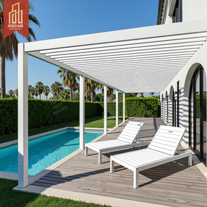 Pergola motorisée bioclimatique résistante aux UV Pergola de <span class=keywords><strong>piscine</strong></span> arrière-cour Gazebo à persienne moderne extérieur Pergola <span class=keywords><strong>en</strong></span> aluminium - Product Image 3
