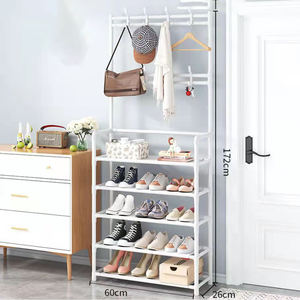 Mueble Multifuncional para Sala de Estar, Organizador de Entrada, Perchero para Abrigos y Zapatos, Colgador de Ropa - Product Image 5