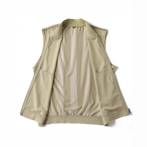 Gilet Estivo da Uomo <span class=keywords><strong>Taglie</strong></span> <span class=keywords><strong>Forti</strong></span>, Sottile ed Elastico, con Scollo a V e Chiusura a Cerniera, Antipiega, in Poliestere, Multitasche, Casual, Senza Maniche - Product Image 6