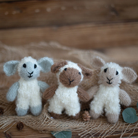 Multi Color Photo Shoot Bear Toy Mohair Crochet Teddy Fox Newborn Photography Posing Animal Toys Stuffed Bunny Studio Accessory