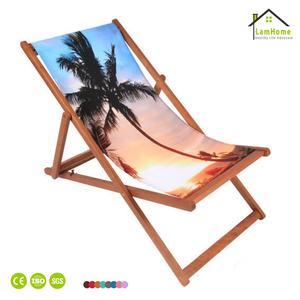 Silla de Jardín con Estampado de <span class=keywords><strong>Atardecer</strong></span> Estilo Ins, Estructura de Madera de Haya para Patio, Balcón, Jardín, Ocio, Venta Directa de Fábrica - Product Image 2