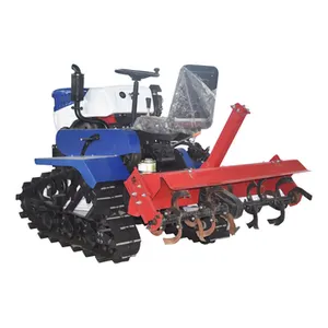Mesin traktor Putar 4x4, kualitas bagus traktor roda pertanian Mini 25 Hp sepatu Pagi air dengan kultivator Putar