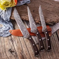 Couteau professionnel de très bonne qualité couteau de chef de cuisine damas ensemble de chasse prix avec manches en bois d'ébène