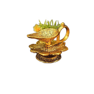 Oil Lamp Diwali Decorative Brass Candlestick Irregular Shape Die Casting Temple <b>Prayer</b> Light - Product Image 4
