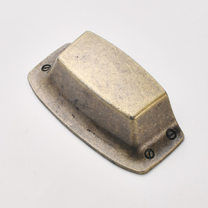 Rectangle Zinc Alloy Drawer Handle Bronze Traditional Durable Hardware Accessory - Product Image 2