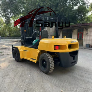 Carretilla elevadora de 10 toneladas de marca japonesa usada con motor diésel original Komatsu FD100 de 2 etapas a la venta - Product Image 2