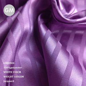 Tùy chỉnh 100% polyester lụa satin Jacquard sọc 75dx100d Crepe satin Pajama thiết lập sọc Jacquard lụa satin - Product Image 4