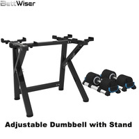 Ensemble d'haltères réglables en acier de 20 kg avec revêtement en caoutchouc monobloc silencieux et design breveté, idéal pour la gym à domicile et l'exercice physique