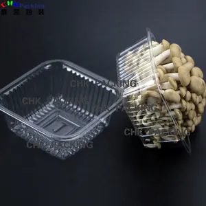 CHK packing PET PP custom all kind of color grad food mushroom grow shape bag container tray