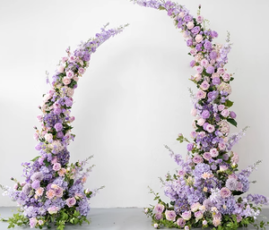 وعد حار بيع رومانسية الزفاف قوس معدني زهرة جولة قوس بالون حامل الديكور الطرف قوس لحفلات الزفاف المرحلة - Product Image 2