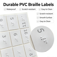 Autocollants en PVC Braille personnalisés, étiquettes tactiles pour boutons d'ascenseur, autocollants et entièrement personnalisables
