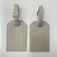 Étiquette de bagage personnalisée pour carte d'embarquement d'avion, étiquette de bagage enregistré en PU couleur unie pour valise
