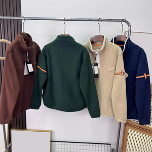 Sudaderas con <span class=keywords><strong>capucha</strong></span> de forro polar de ajuste holgado con media cremallera, tipo jersey, para hombre, deportivas, al por mayor, con bolsillo, antiestáticas, personalizables - Product Image 2
