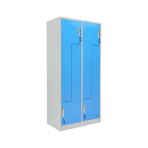Garde-robe à 4 portes en métal grande taille, casier en métal pour vêtements, Double couleur - Product Image 4