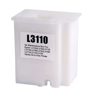 1 boîte de maintenance en plastique pour réservoir de récupération d'encre et éponge absorbante, compatible avec les modèles L1110 L3100 L3110 <span class=keywords><strong>L3150</strong></span> L3160 L3165 L3166 L5190 L3101 L3151 - Product Image 1
