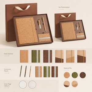 Environmentally Friendly Cork Hot Selling Custom logo Promotion Enterprise Work Gift Promotion Enterprise Business Gift Set - Product Image 3