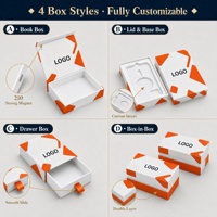 Boîte cadeau rigide en carton blanc avec couvercle et base, emballage personnalisé avec logo